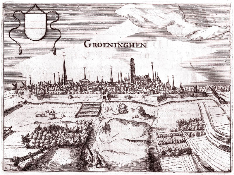 Gezicht op Groningen 1613 Guiccardini